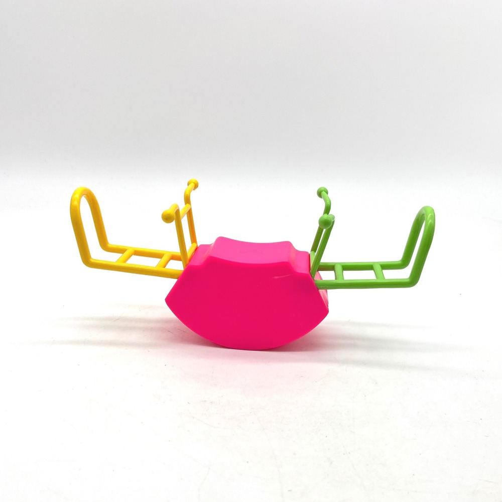 Vintage Ertl Playground Kids Seesaw Rocker Toy Pink Yellow Green PK Logo